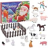 Christmas Advent Calendar 2025 24 Days Christmas Countdown Calendar Animals Dogs Farm Christmas Calendar for Small Children Boys Girls
