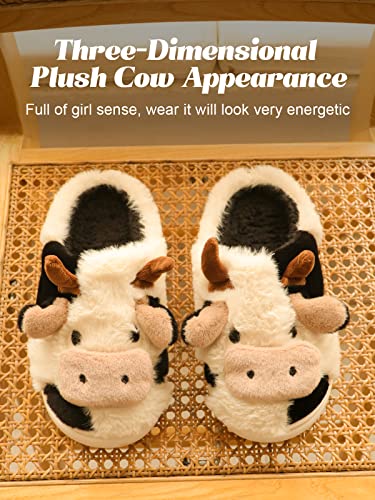 Vrpq Cow Slippers For Women, Cartoon Cute Animal Slippers, House Slippers Home Winter Slipper Indoor Outdoor Cow Slides For Women Men #TOP3