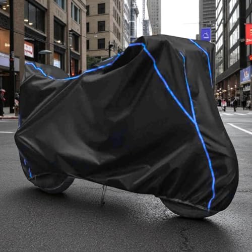 Image of Water Resistant Bike Cover for TVS Apache RTR 180 | All Weather UV & Heat Resistant, Dustproof, Triple Stitched, Windproof Elastic Bottom