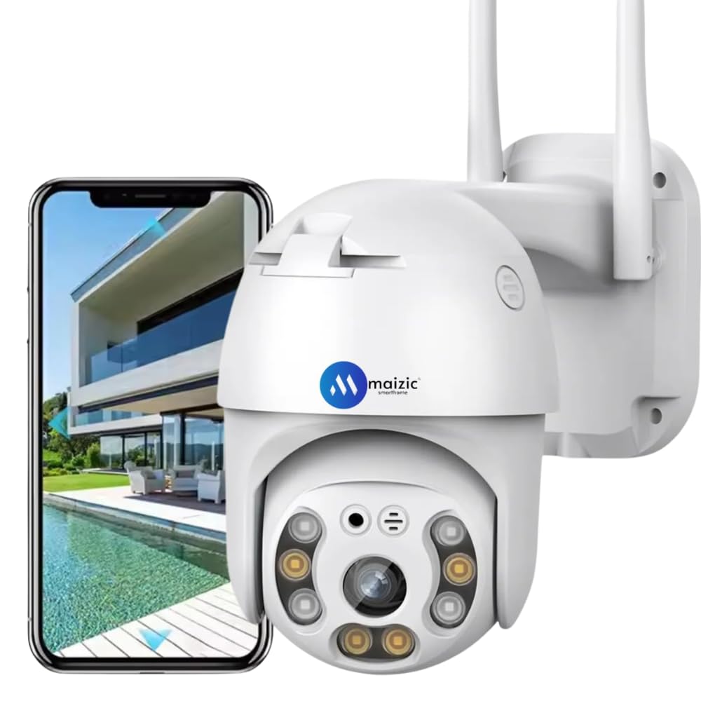 Maizic Smarthome Wifi 1080p HD 2MP 360° Viewing Area Security Camera - Indoor/Outdoor, Alert Type: [Include Alert Type] - White-picture-10