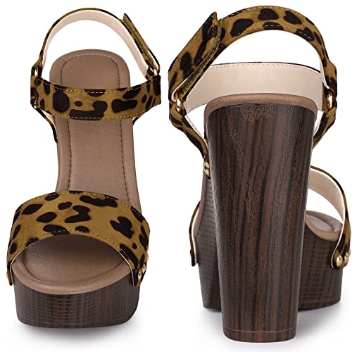 Perphy Round Toe Platform Slingback Chunky Heel Sandals for Women2