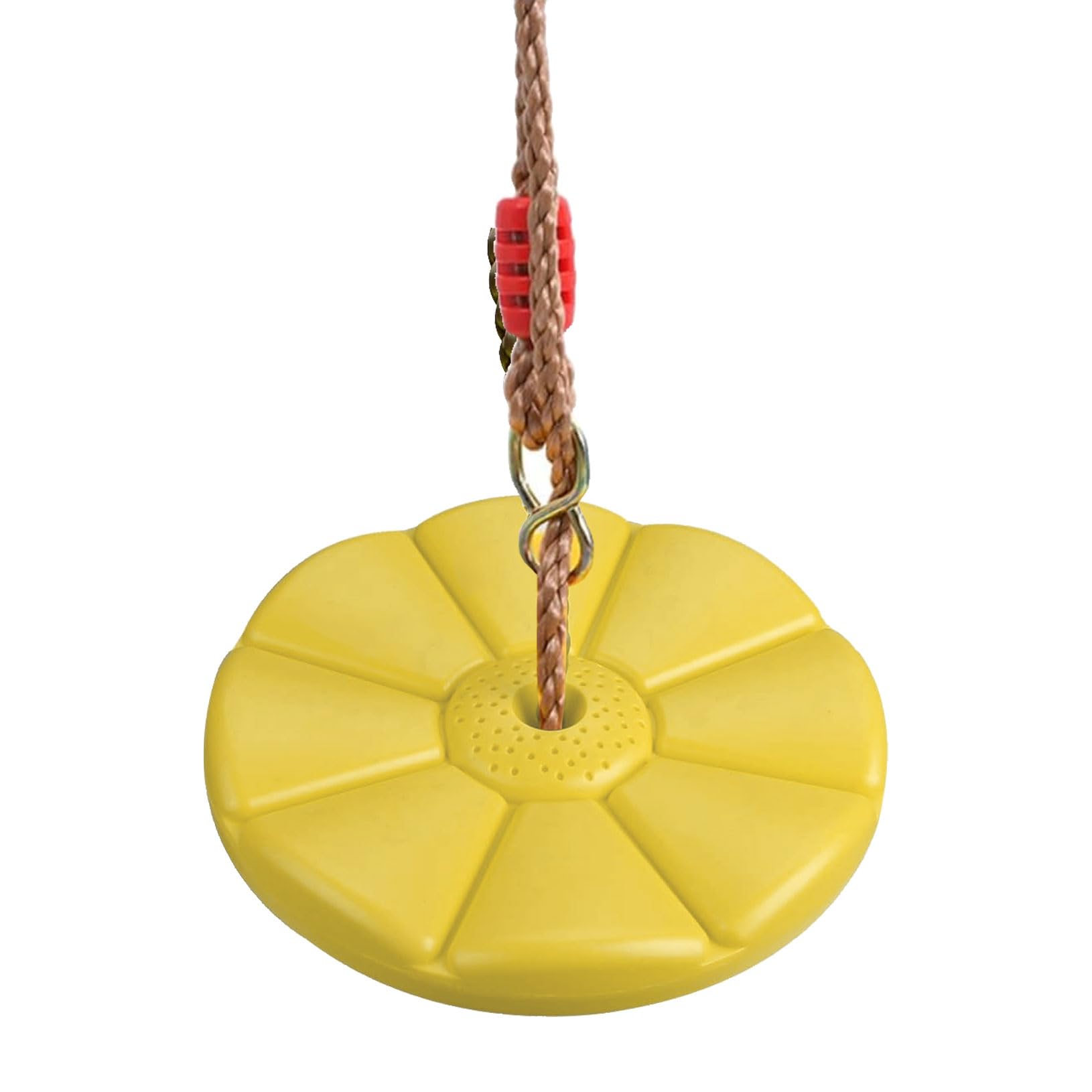 Shopster Button Disc Monkey Round Rope Swing for Kids with Height Adjustable - (Yellow)