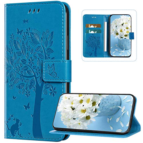 Funda De Iphone 16 Plus TOHULLE Funda Para IPhone 16 Plus, De Piel Premium, Tarjetero, Cierre Magnético, Diseño A Cuadros, Diseño En Relieve, Funda Tipo Cartera Para IPhone 16 Plus, Color Azul