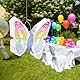 Relaxdays Pinata Schmetterling, zum Befüllen, Geburtstag Mädchen, zum Aufhängen, Piñata Kinder, HBT 48 x 58 x 10cm, bunt