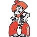 Oklahoma State Cowboys Pistol Pete Mascot Logo Iron On Embroidered Patch 4 inches Tall