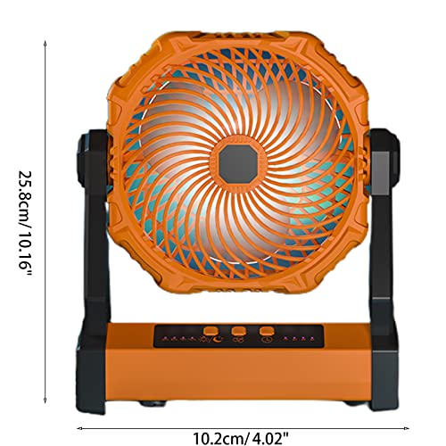 Ventilador de camping con gancho ajustable de luz para refrescar e iluminar tu refugio 4