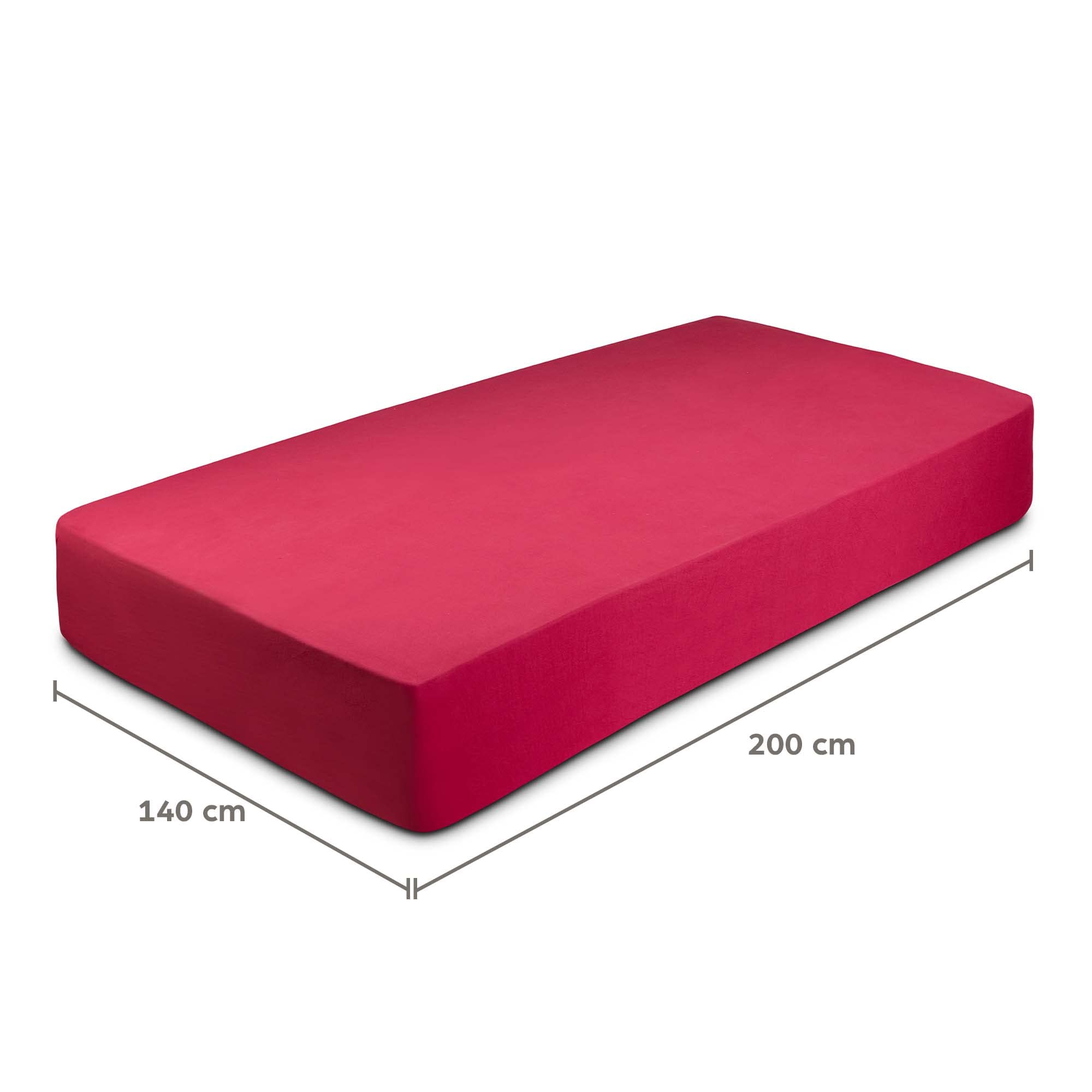 Double Fitted Sheet for Size 140x200 cm in Bordeaux Microfiber Bottom Fitted Sheet Deep Pocket 12 inch (up to 30cm) in Soft Brushed Microfiber Fabric Easy Care Shrinkage and Fade Resistant - Image 2