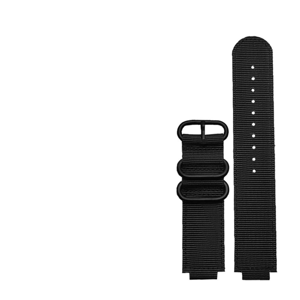 Amaupckca Men's Black Bk Nylon Watch Band Strap For Casio Ae-1200 Ae-1300 Ae-1000W Modified Nylon Waterproof Wristband Bracelet Accessorie 18Mm(Black Bk)