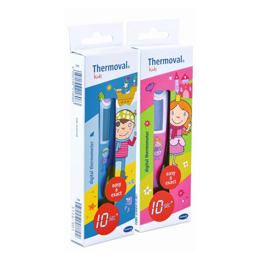 HARTMANN Thermoval Kids 9250412 - Termómetro digital con pantalla extragrande, resistente al agua, 81 g