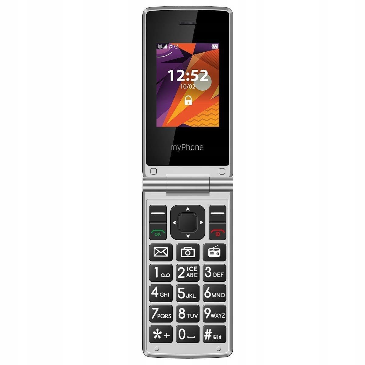 myPhone Tango LTE Telefon Z Klapką, Duża Bateria 1400 Mah, Sieć 4G, dwa duże wyświetlacze, ekran 2.4" oraz 1,77”, Aparat, Dual Sim, Slot Na Karte Microsd, Duże Klawisze
