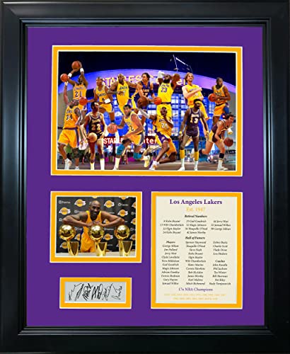 Framed Los Angeles Lakers All-Time Greats Facsimile Laser Engraved Signature