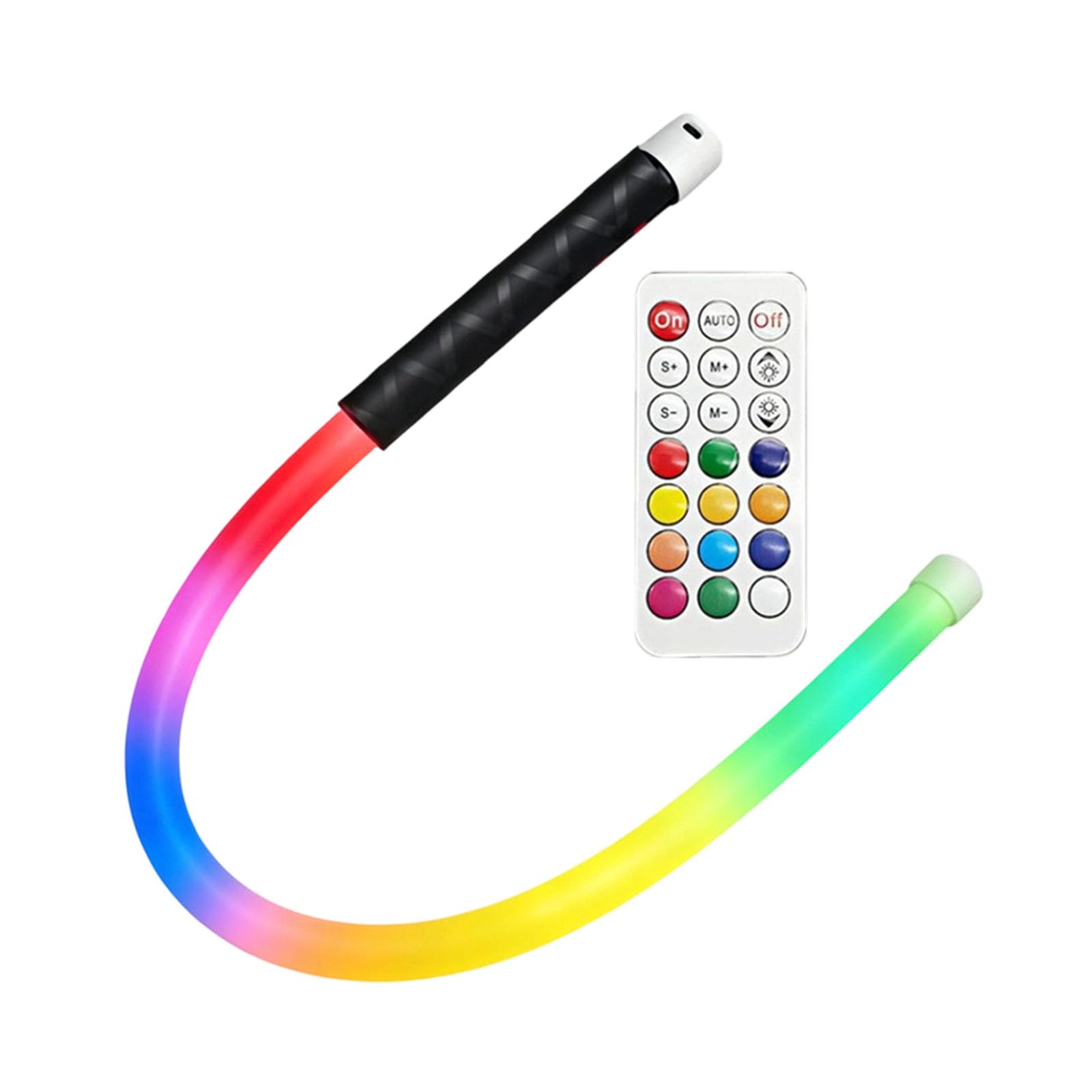 carotoe Flexible 19 Inch Handheld Silicone Light Tube Multicolor Glow Stick Rechargeable for Party Decor and Photography Stage Effect