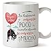 MUGFFINS Taza San Valentín (Te quiero) - Distancia importa poco - Regalos Originales y Divertidos de Aniversario para Novios, Enamorados, Pareja.