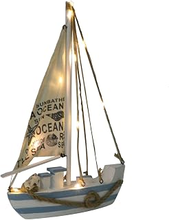PEIXEN Wooden Sailboat Model 1Pc Decor Sailor Gift Nautical Sailboat Decor Wooden Sailing Ship Model Wood Living Room and Study Decoration