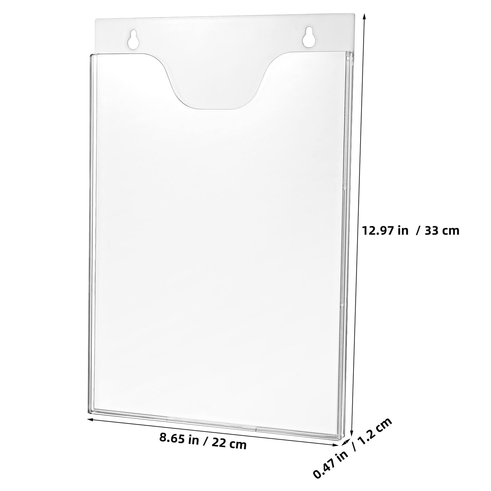 SUPVOX Portadocumenti da Parete in Acrilico Trasparente Verticale Organizer Porta Opuscoli e Porta Buste per Ufficio e Casa Supporto da Parete Robusto per Brochure Riviste e Lettere