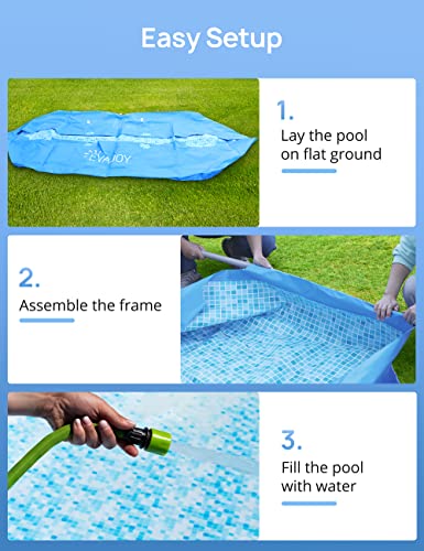 Evajoy EJ-HF046 85In X 23In X 59In Metal Frame Swimming Pool thumb #6