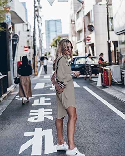 Image of Women's Swimsuit Cover up,Silky Button Down Shirt Midi Dress Kimono,Summer Bathing Suit Beach Coverups for Women (CP-Aline)