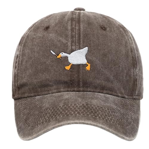 Casquette de baseball avec broderie fine finitions soignées style duckbill café