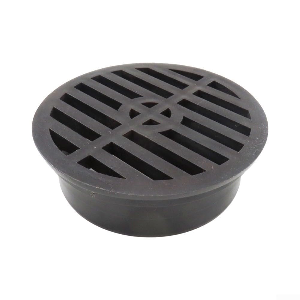 4 Inch Round Drain Cover PVC Gully Grid for Garden Patio - Black Leaf Guard Grate Prevents Debris Blocking Rainwater Drainage System Outdoor Use(Green)