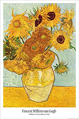 1art1 Vincent Van Gogh Poster Vase avec Douze Tournesols, 1888 Affiche Murale 91x61 cm