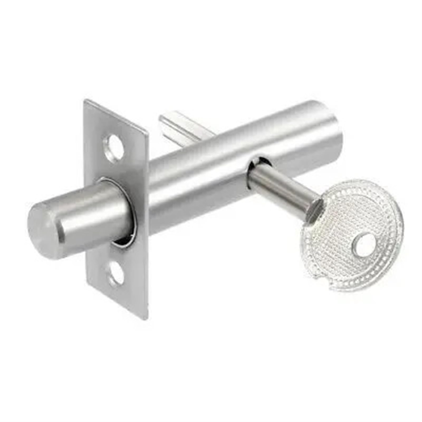 Serrure à mortaise en acier inoxydable avec cylindre 13 mm argent