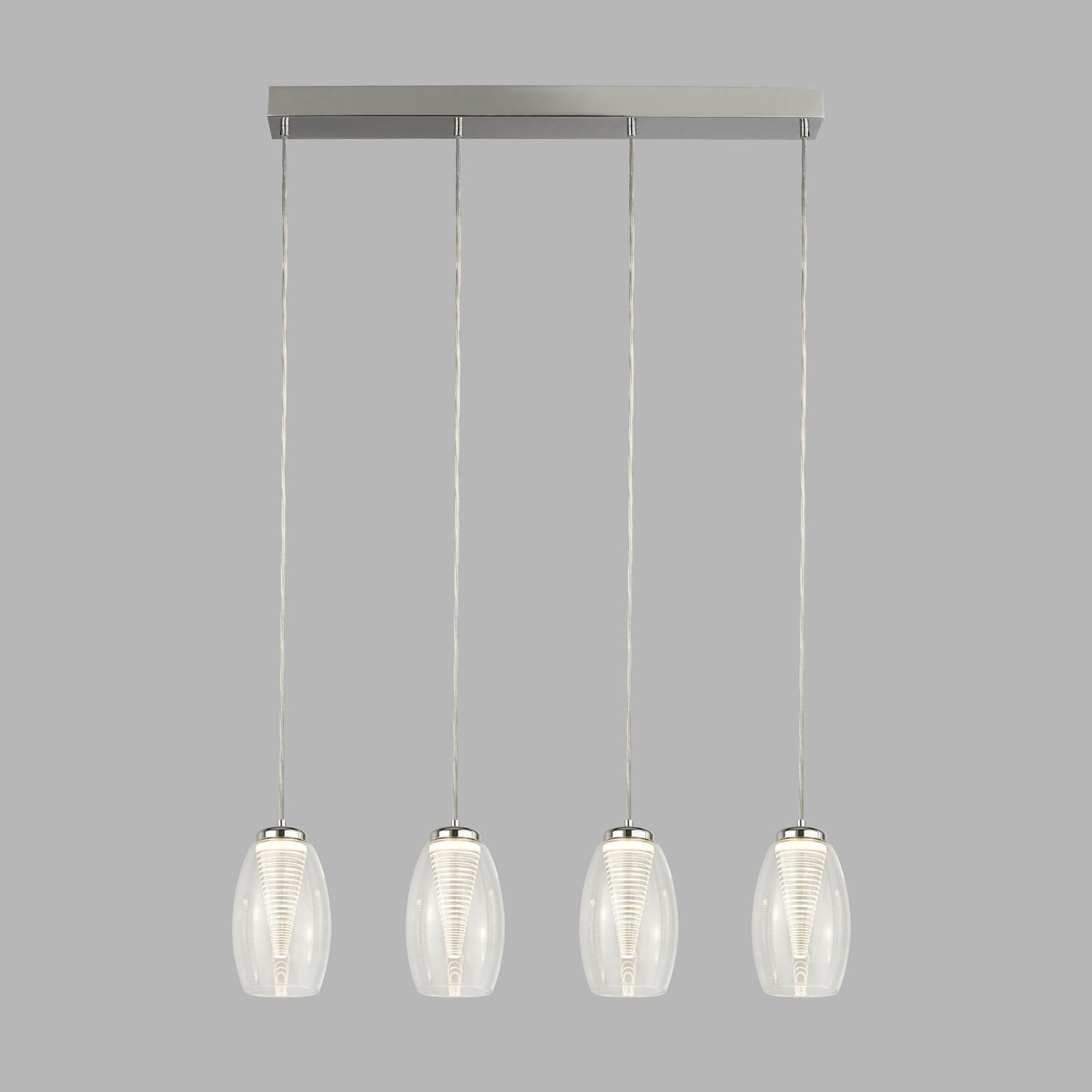 Searchlight Hängelampe Pendelleuchte Esstischlampe LED Wohnzimmerlampe 4 flammig H 150 cm