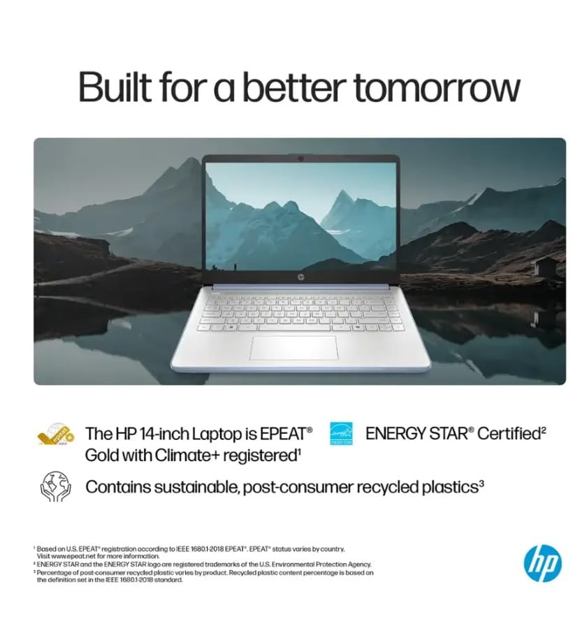 Image of HP 2025 Student Business Laptop, Intel Processor N150(up to 3.6 GHz), 14 Inch LED Screen,16G RAM, 128GB Storange,1 Year Office 365, Windows 11 Home,Sky Blue w /YYY Accessories