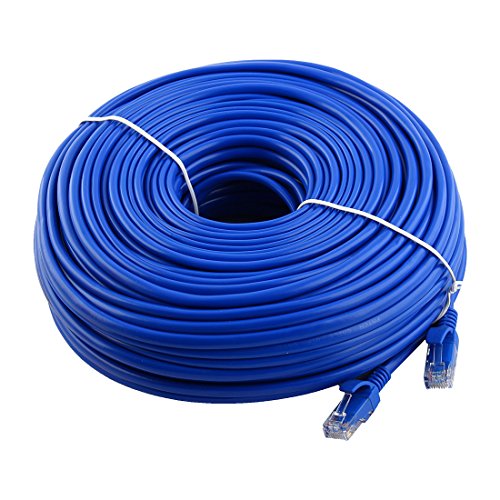 Cable de red Ruilogod RJ45 CAT5e 50 m azul miniatura 1