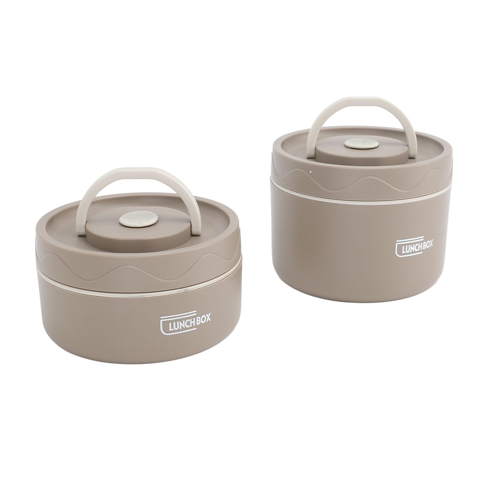 SIXRUN Contenedor de Almuerzo Aislado, Contenedor de Alimentos Aislado de Acero Inoxidable 304 con Tapa y Bolsa Térmica, Caja Térmica Redonda a Prueba de Fugas Mantiene la Comida Caliente de 4 a 5