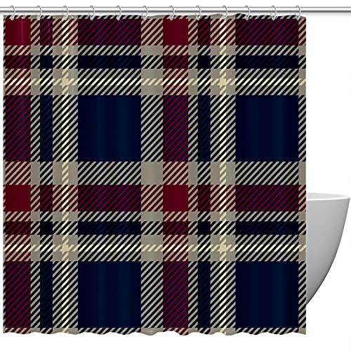 Rideau de douche imperméable 183x183 cm avec 12 crochets inclus pour salle de bain