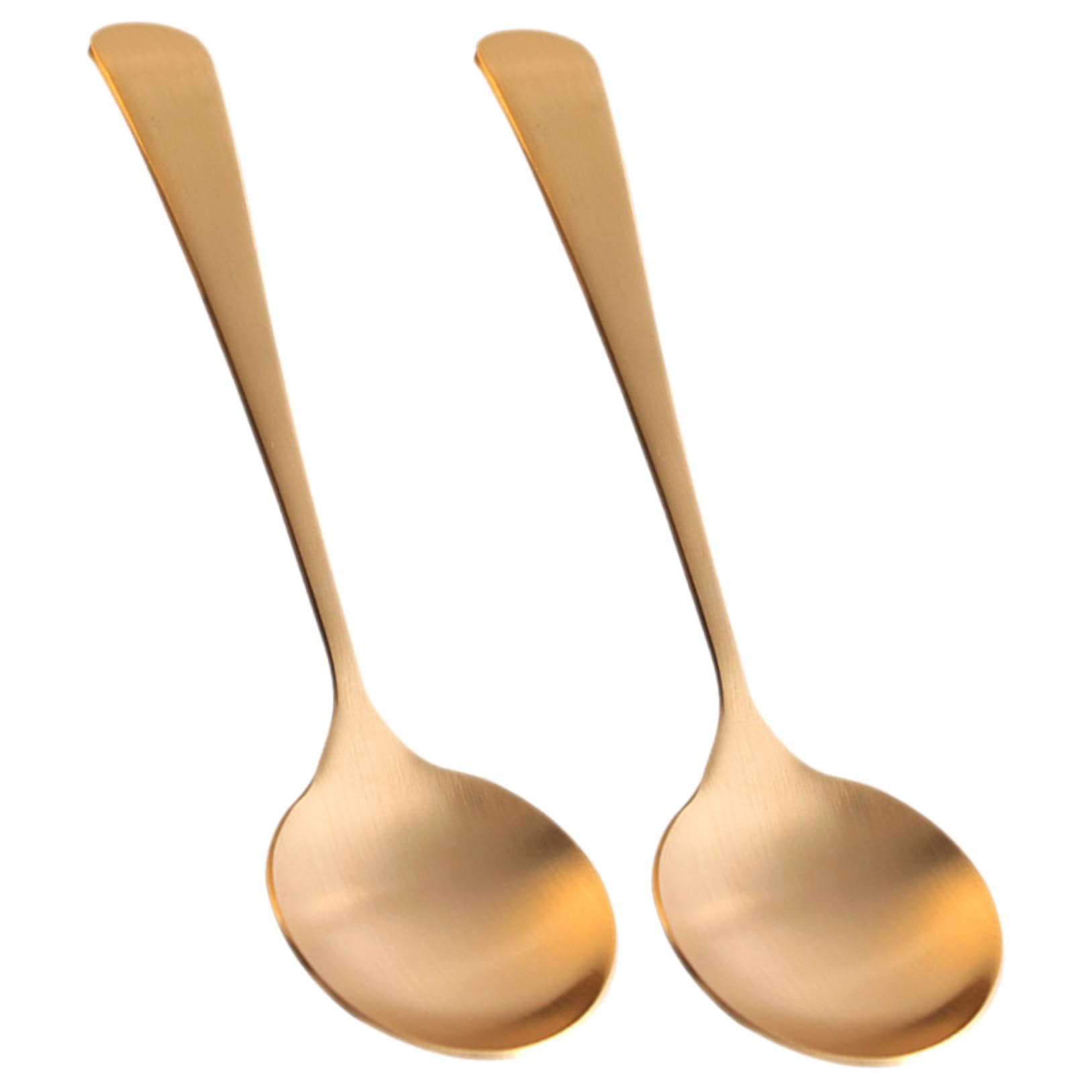 Cuillères rondes en laiton pour soupe et repas conviviaux en cuisine familiale