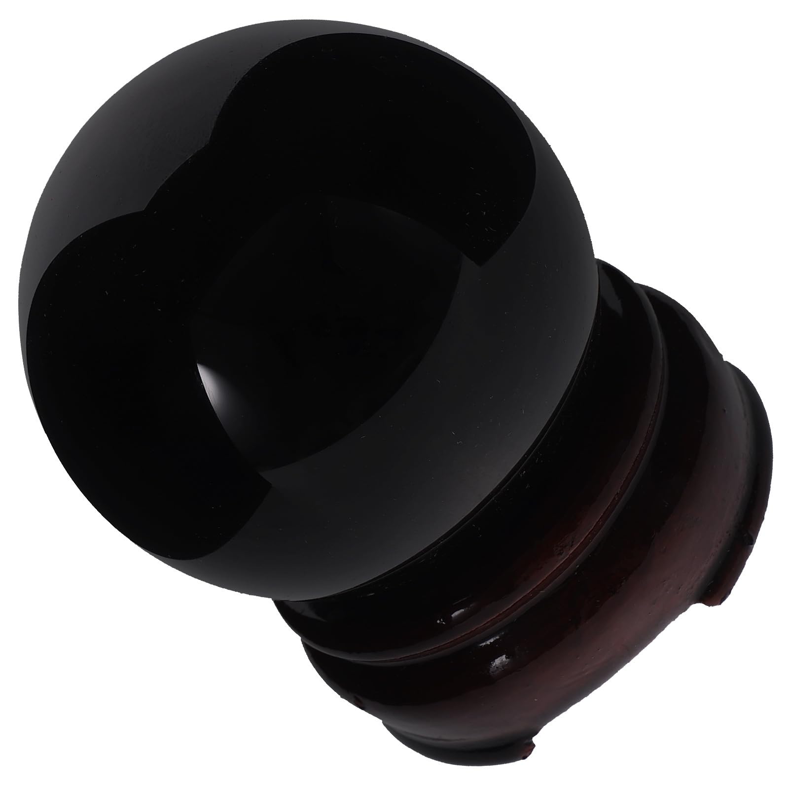 Boule en obsidienne noire avec support, le cadeau idéal pour bureau et maison
