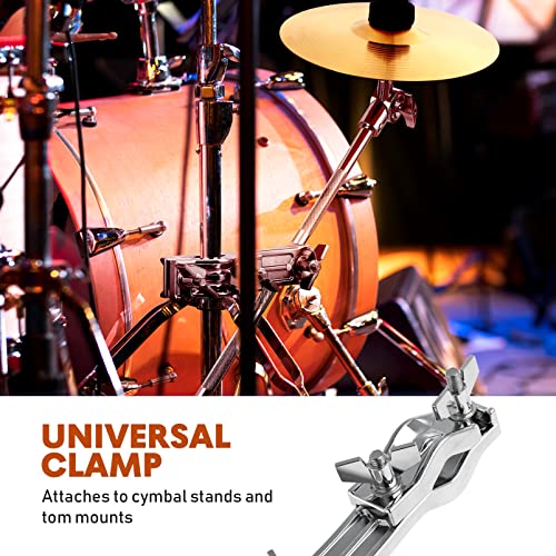 Exceart 1Pc Drum Extension Clamps Holder, Adjustable Extension Arm Drum Set Clamp Extension Cymbal Attachment Mounting Clamp Cymbal Boom Arm Adjustable Clamp #TOP6