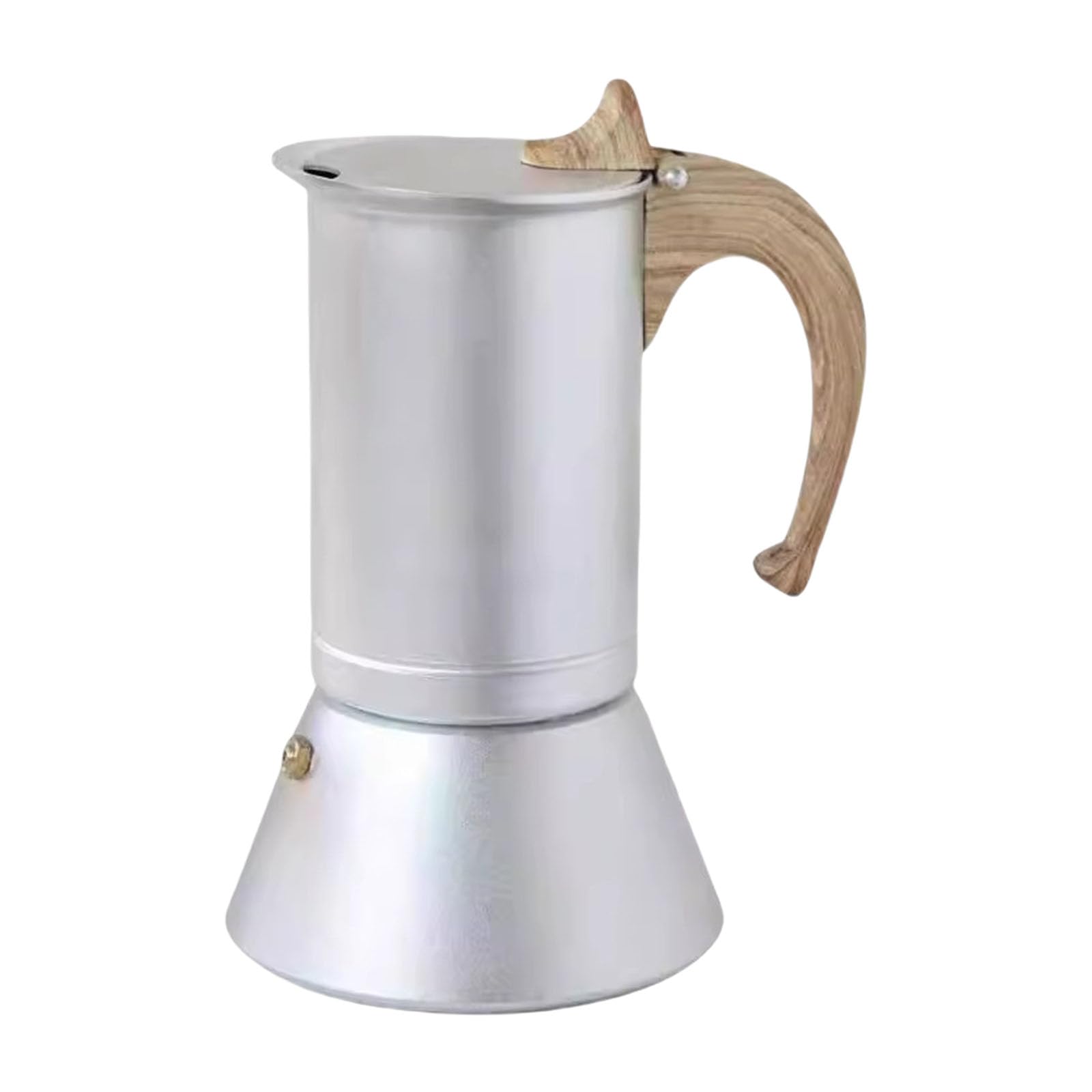 Tsophreniq Ergonomic Wood Handle Fast Brewing Stovetop Coffee Maker 3 Cup Capacity Induction Espresso Pots for or Home Use Fast Brewing Stovetop Coffee Pots