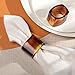 mDesign Modern Decorative Plastic Napkin Rings for Place Settings - Use at Home, Kitchen, Dining Room, Dinner Parties, Luncheons, Picnics, Holidays, Weddings, Buffet Table, 8 Pack, Tortoiseshell Brown