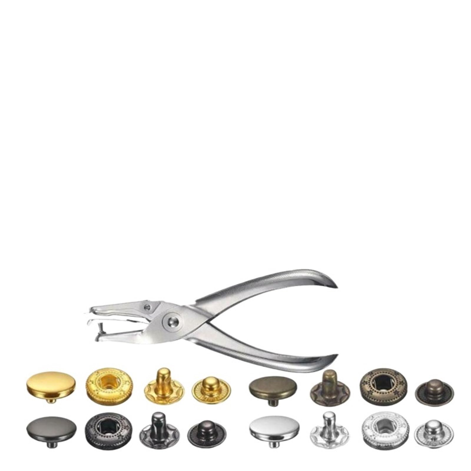 Jeu de boutons en métal de 12.5mm, adaptés aux vêtements, sac artisanal, chaussures, col, ceinture, jean, bouton de réglage