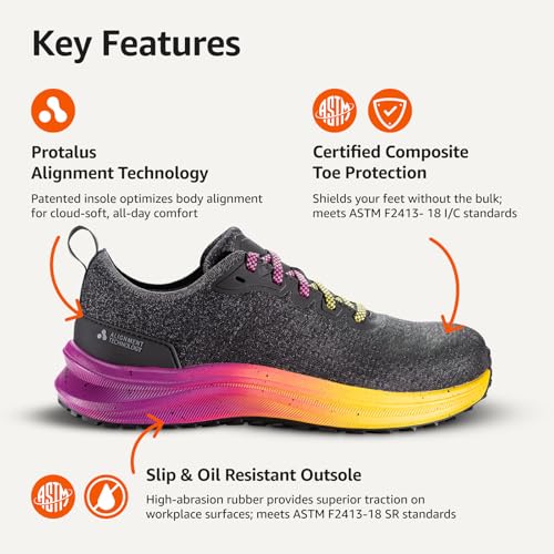 Image of Amazon Basics Unisex Adults' Work Safety Shoes with Protalus Alignment Technology, Composite Toe, Slip Resistant