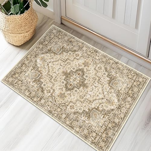 Tapete decorativo marrón 2x3 ft Fortsea miniatura 1