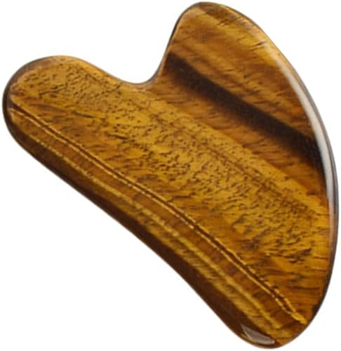 Gua Sha - Herramienta de masaje Guasha para cara Gua Sha para punto de gatillo de spa (marrón claro)