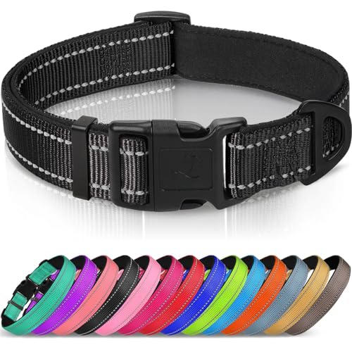 Joytale Reflective Dog Collar,Soft Neoprene Padded Breathable Nylon Pet Collar Adjustable for Puppy...
