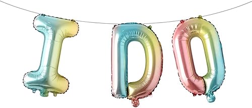 Miniatura 8 de 16 pulgadas I DO Propose, despedida de soltera, boda, fiesta de despedida de soltera, globos de decoración multicolor para celebración nupcial