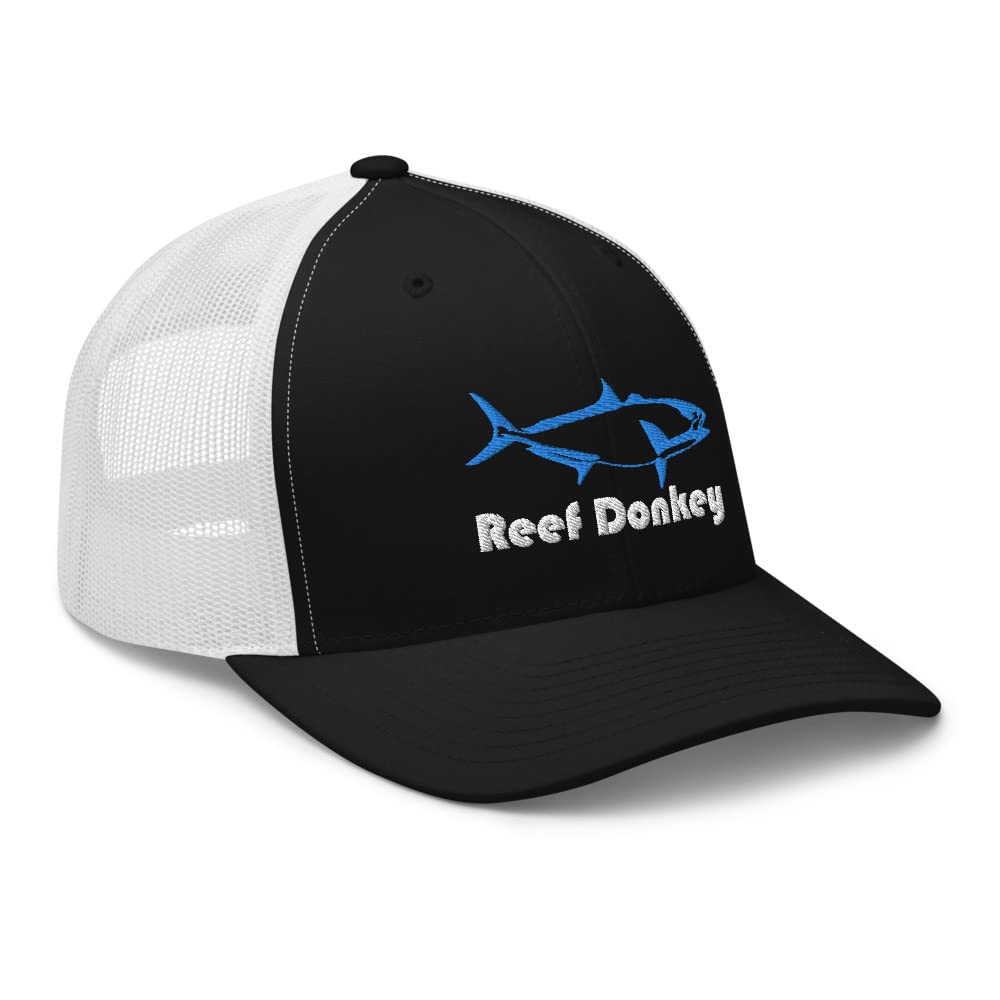 Amberjack ryba słonowodna gra wędkarska rafa osioł haftowana czapka typu trucker czapka snapback