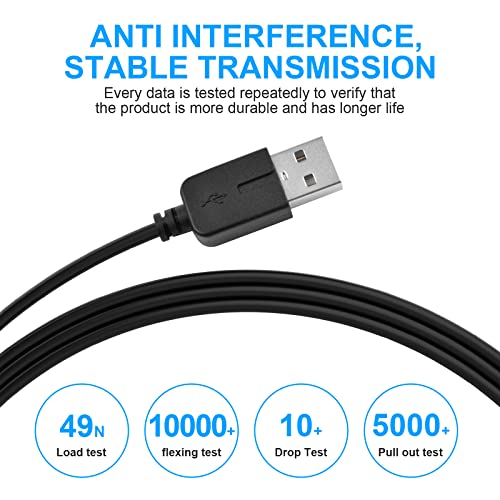 Aquelo Usb Data Charge Cable For Psp Go, Charger Cable Data Transfer Charging Cord Line For Sony Psp Go, 2 In 1 Usb 2.0 Data Sync Transfer And Power Charger Cable Cord, Black, 3.3Ft #TOP3