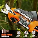 Kebtek 25mm Electric Pruning Shears, Electric Branch Scissors Cordless Pruner | Brushless Motor 0.98inch Cutting Diammeter for Gardeing Tree, Branch & Rose Pruning