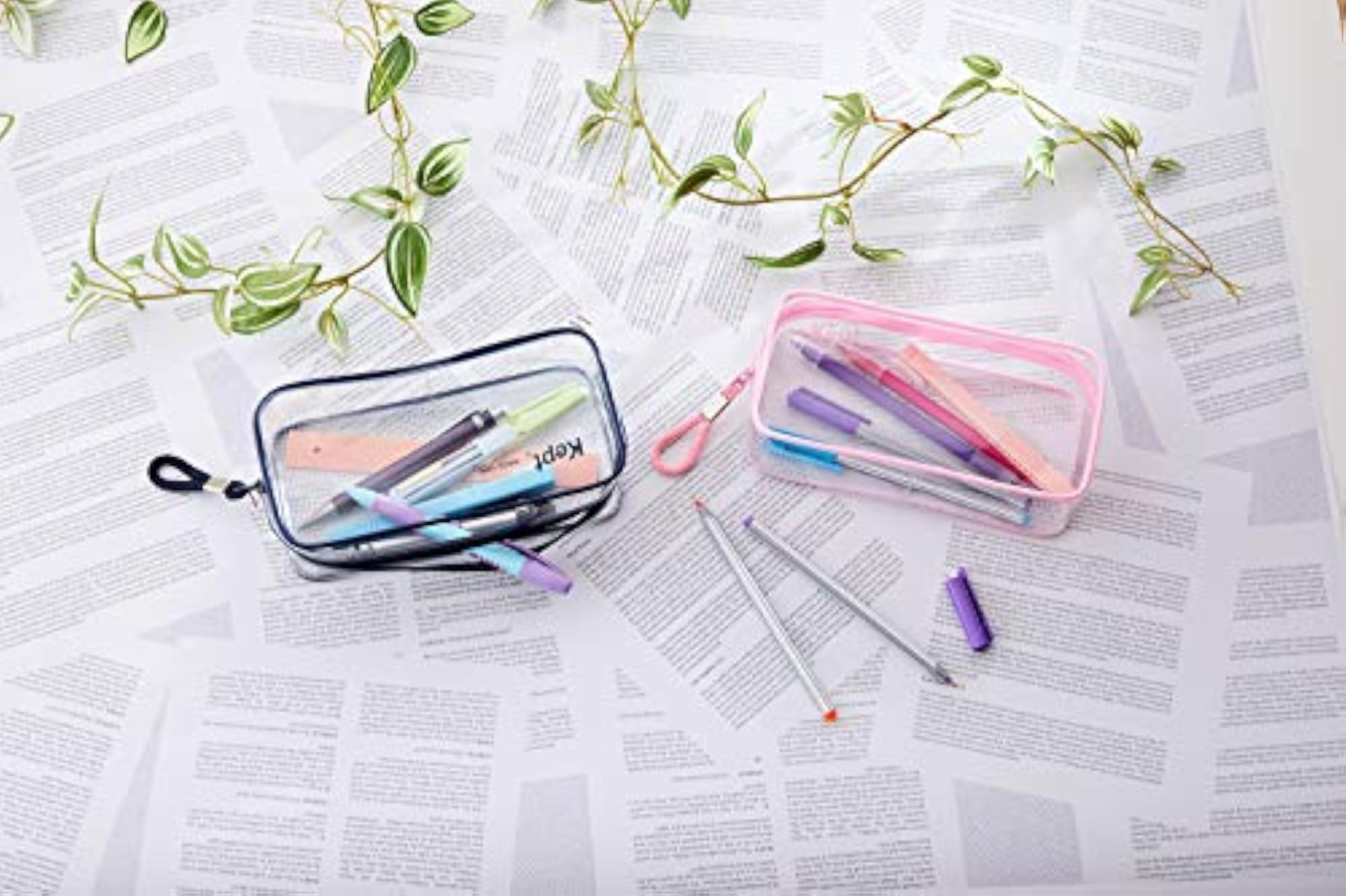 Red Clear Pen Pouch, Raymay Fujii KPF902R