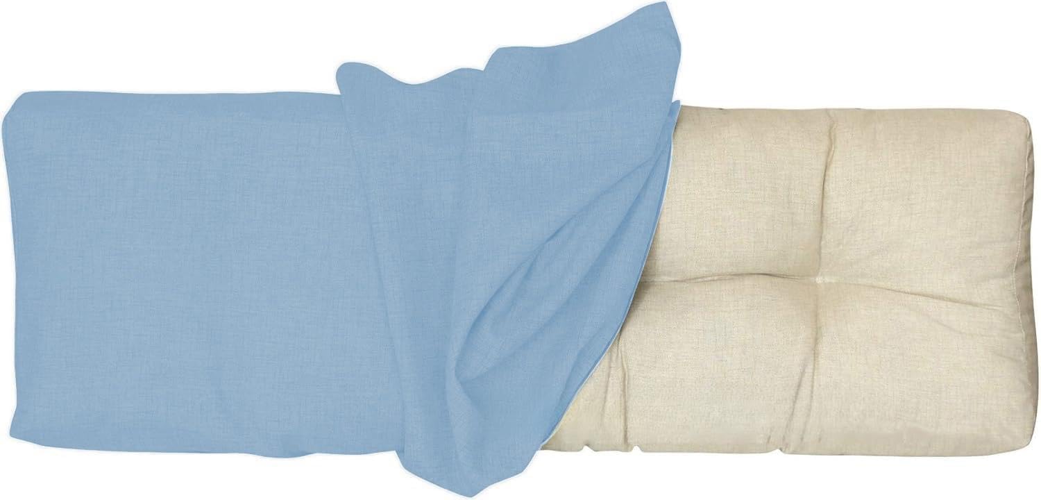 Bench Cushion Pad Covers Outdoor/Indoor with zip 2/3 seater Seat Cushion Replacement Cover 120x40 110x40 140x45 150x50 Non-Slip Bottom for Bench Cushion Chair Bay Window Cushion(Light Blue,70x30x10cm