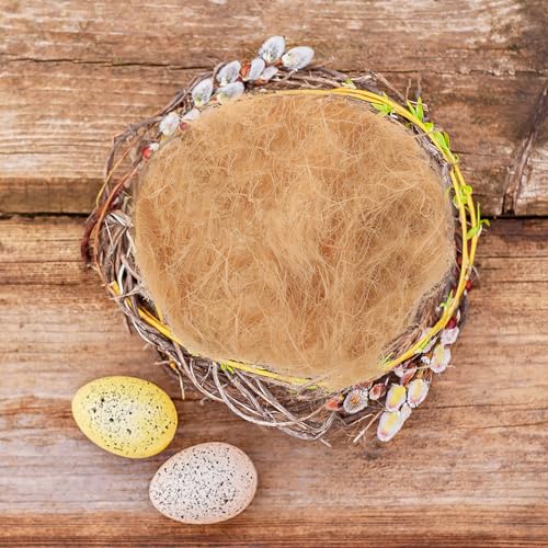 Image of Bird Nesting Raffia Grass, Natural Raffia Grass Material, Raffia for Basket Filler, Decoration, Soil Cover, Crafts Protection or Small Bird Animals Cages Building Supplies