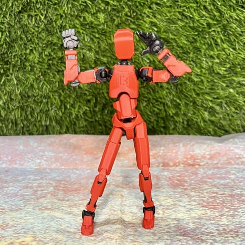 Image of DIY Dummy 13 Action Figure Robot | Fully Articulated Robot Toy | 3D Printed (5.4inches) (Red-Black)