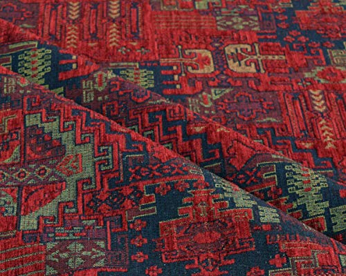 Kilim Pattern Upholstery Fabric Kilim Bohemian Boho Tapestry Tribal Southwest Turkish Persian Moroccan Moroccan Ethnic Fabric - per metre (2)