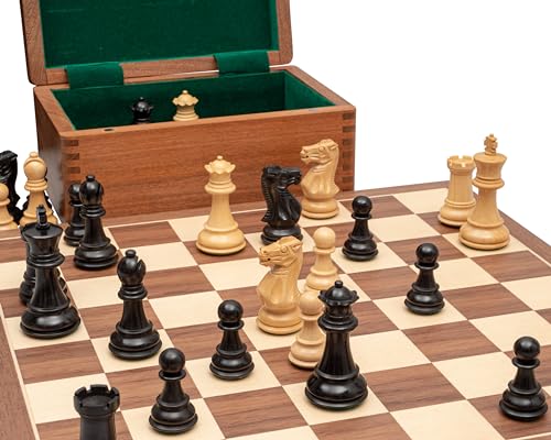 Juego de Ajedrez Staunton Competition de Madera miniatura 4